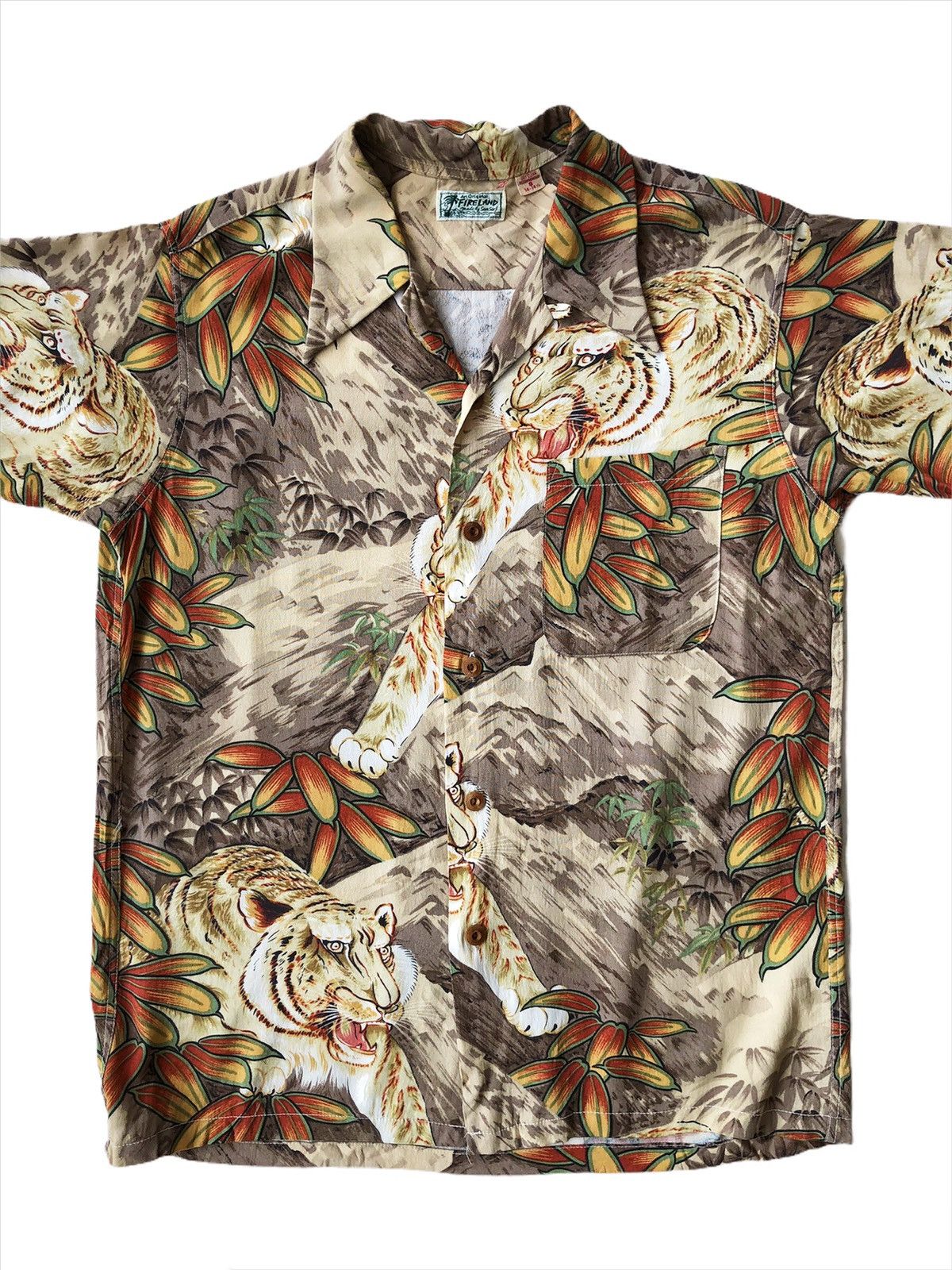 Sun Surf SUPER RARE🔥Sun Surf Fireland 🐅 Rayon Aloha Hawaii Shirt Size US S / EU 44-46 / 1 - 6 Thumbnail