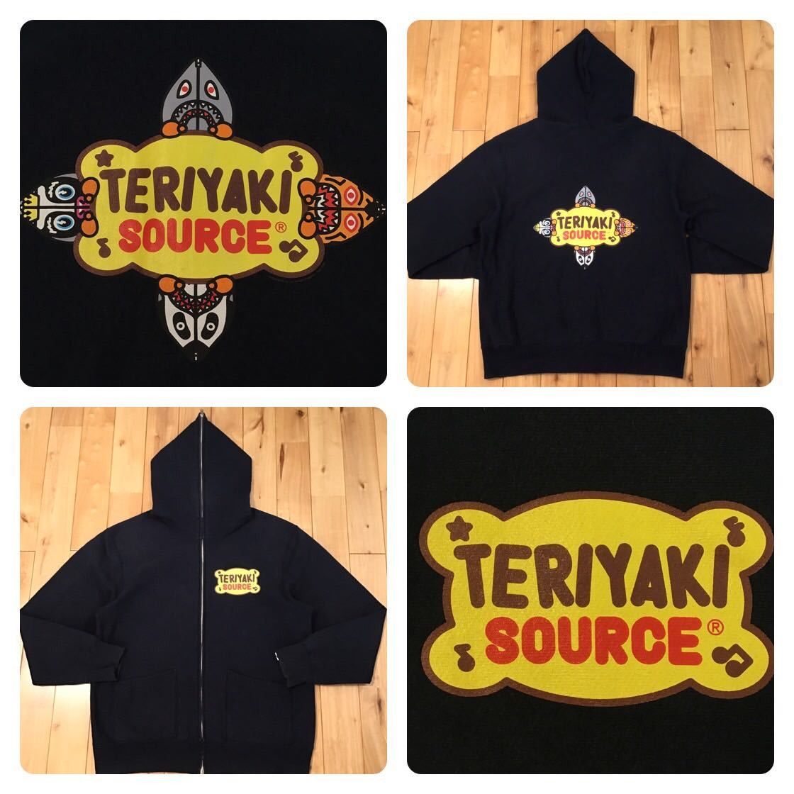 Bape BAPE shark Teriyaki Alien Full Zip Hoodie Dark Navy Size US M / EU 48-50 / 2 - 1 Thumbnail