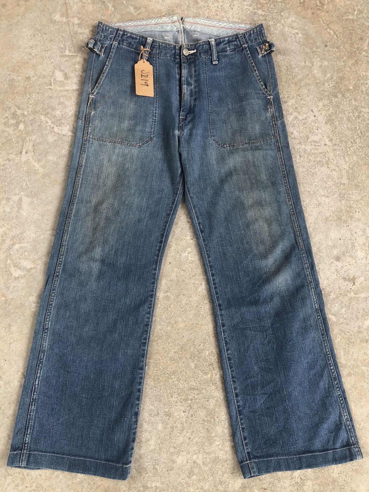 45rpm Vintage 45rpm studio carpenter distressed denim Size US 32 / EU 48 - 1 Thumbnail