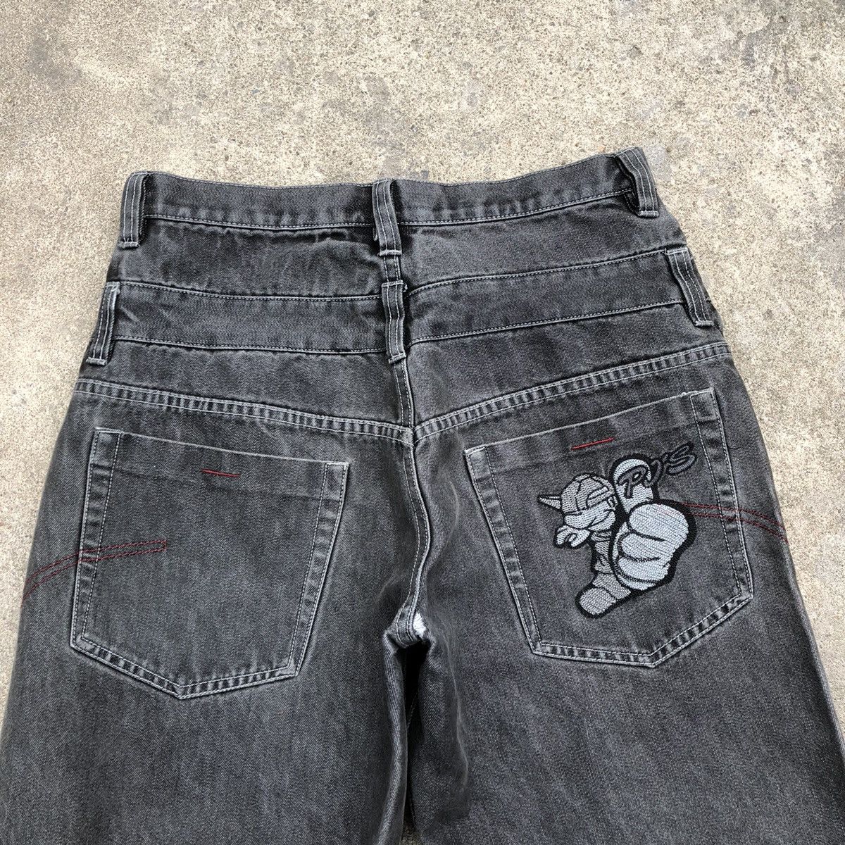 Japanese Brand 🔥Rare🔥🇯🇵PJ'S Surf Double Waist Rap Baggy Styles Relaxed Jeans Size US 32 / EU 48 - 5 Thumbnail