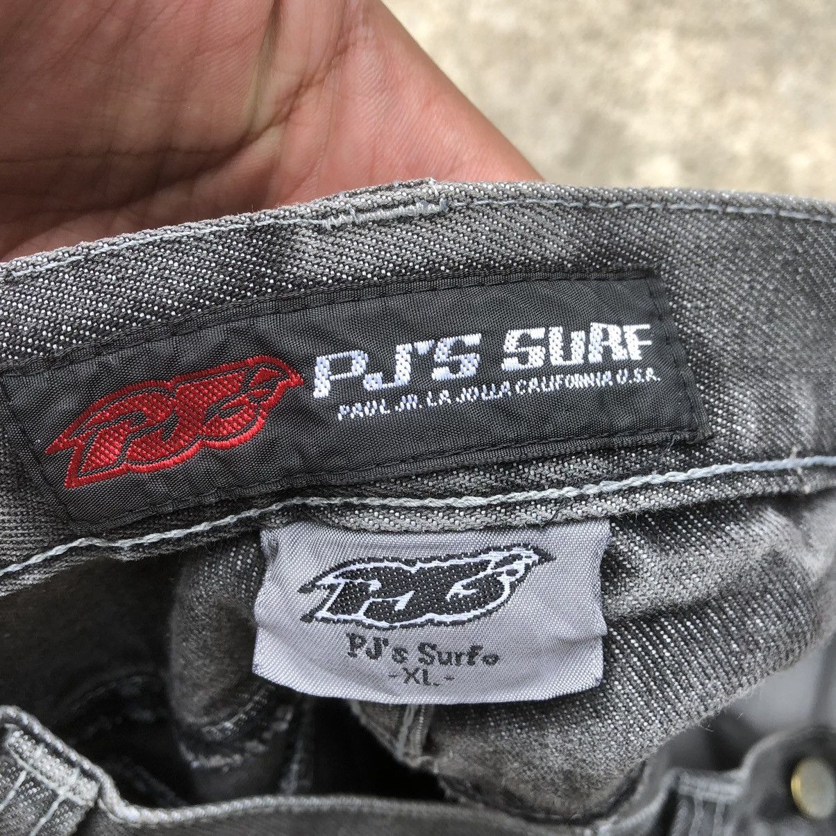 Japanese Brand 🔥Rare🔥🇯🇵PJ'S Surf Double Waist Rap Baggy Styles Relaxed Jeans Size US 32 / EU 48 - 16 Thumbnail