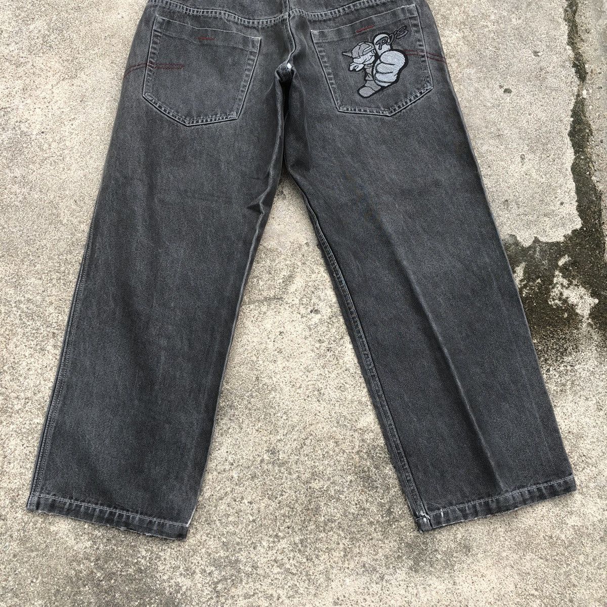 Japanese Brand 🔥Rare🔥🇯🇵PJ'S Surf Double Waist Rap Baggy Styles Relaxed Jeans Size US 32 / EU 48 - 6 Thumbnail