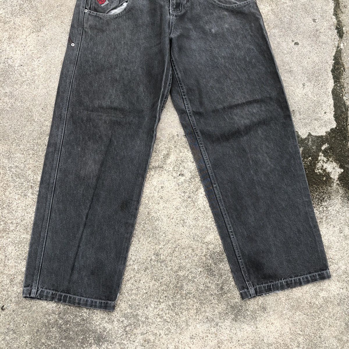 Japanese Brand 🔥Rare🔥🇯🇵PJ'S Surf Double Waist Rap Baggy Styles Relaxed Jeans Size US 32 / EU 48 - 3 Thumbnail