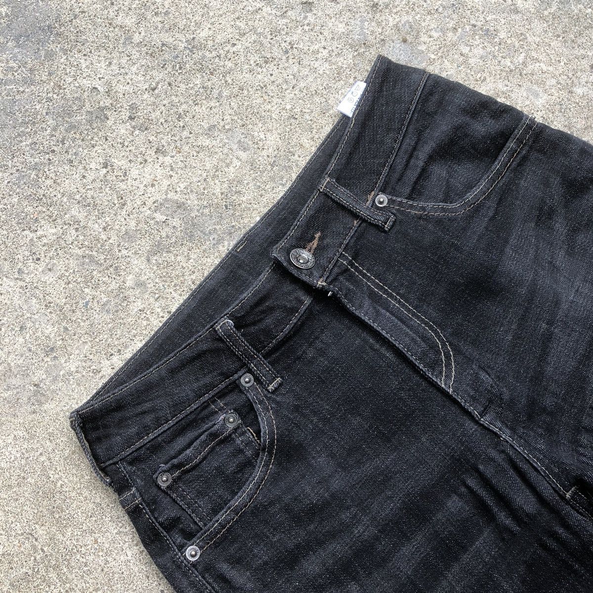 Japanese Brand × Vintage 🔥Rare🔥🇯🇵Vintage Closshi Stoned Wash Rips Regular Denim Jeans Size US 30 / EU 46 - 10 Thumbnail