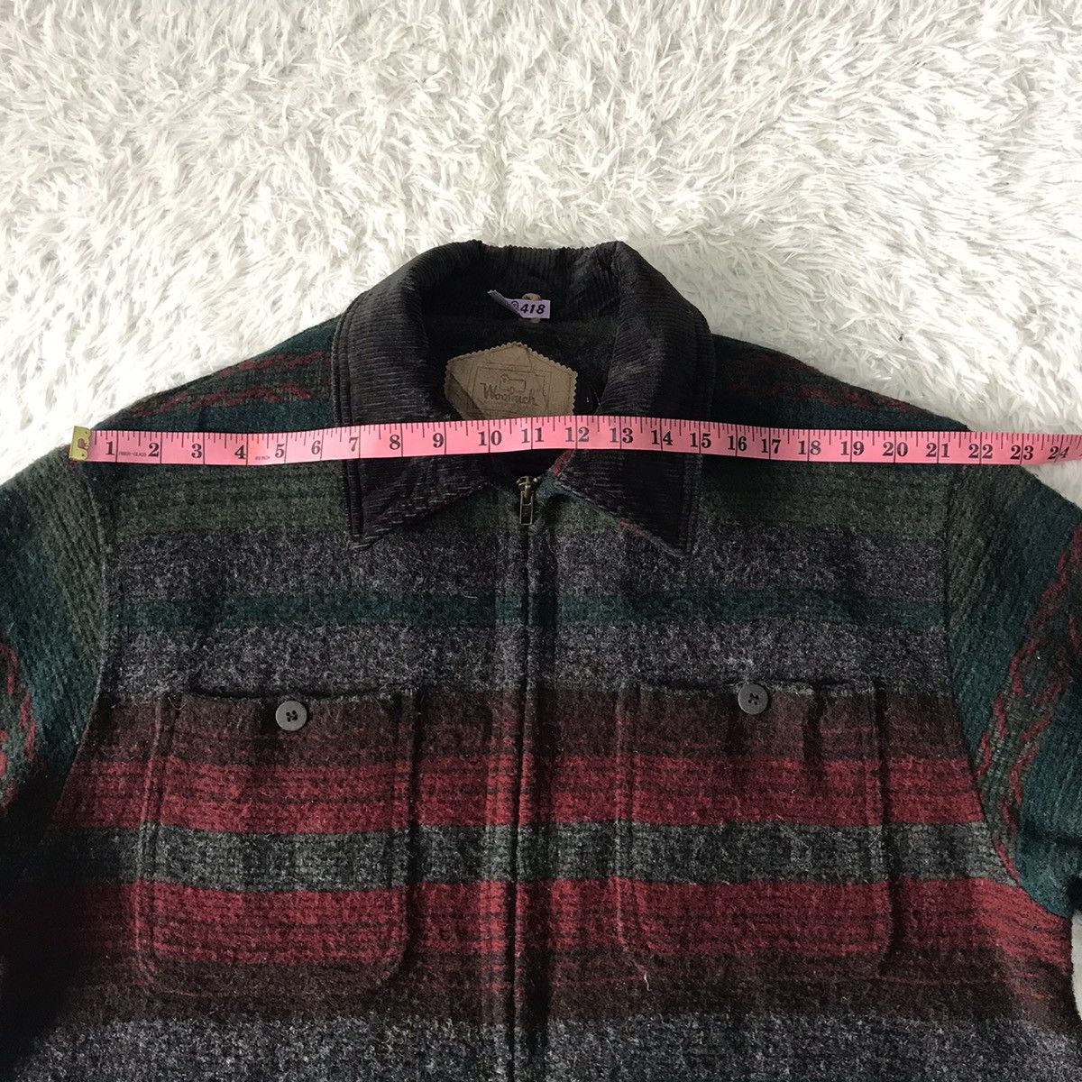 Vintage Vtg Woolrich Stripes Wool Jacket Made in Usa Size US L / EU 52-54 / 3 - 13 Thumbnail
