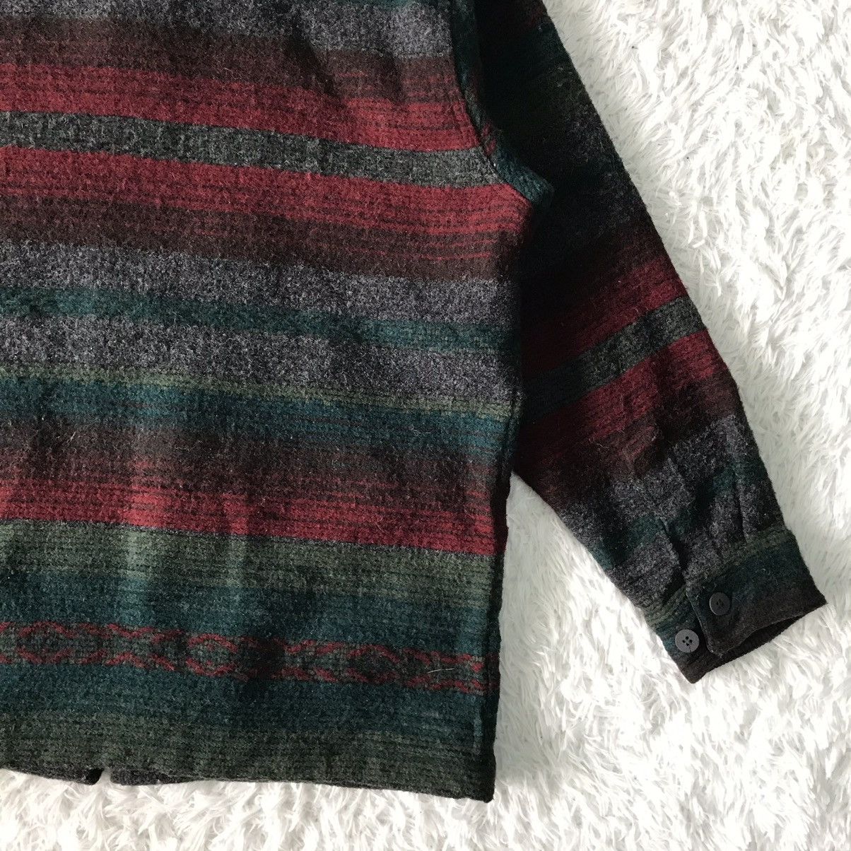 Vintage Vtg Woolrich Stripes Wool Jacket Made in Usa Size US L / EU 52-54 / 3 - 8 Thumbnail