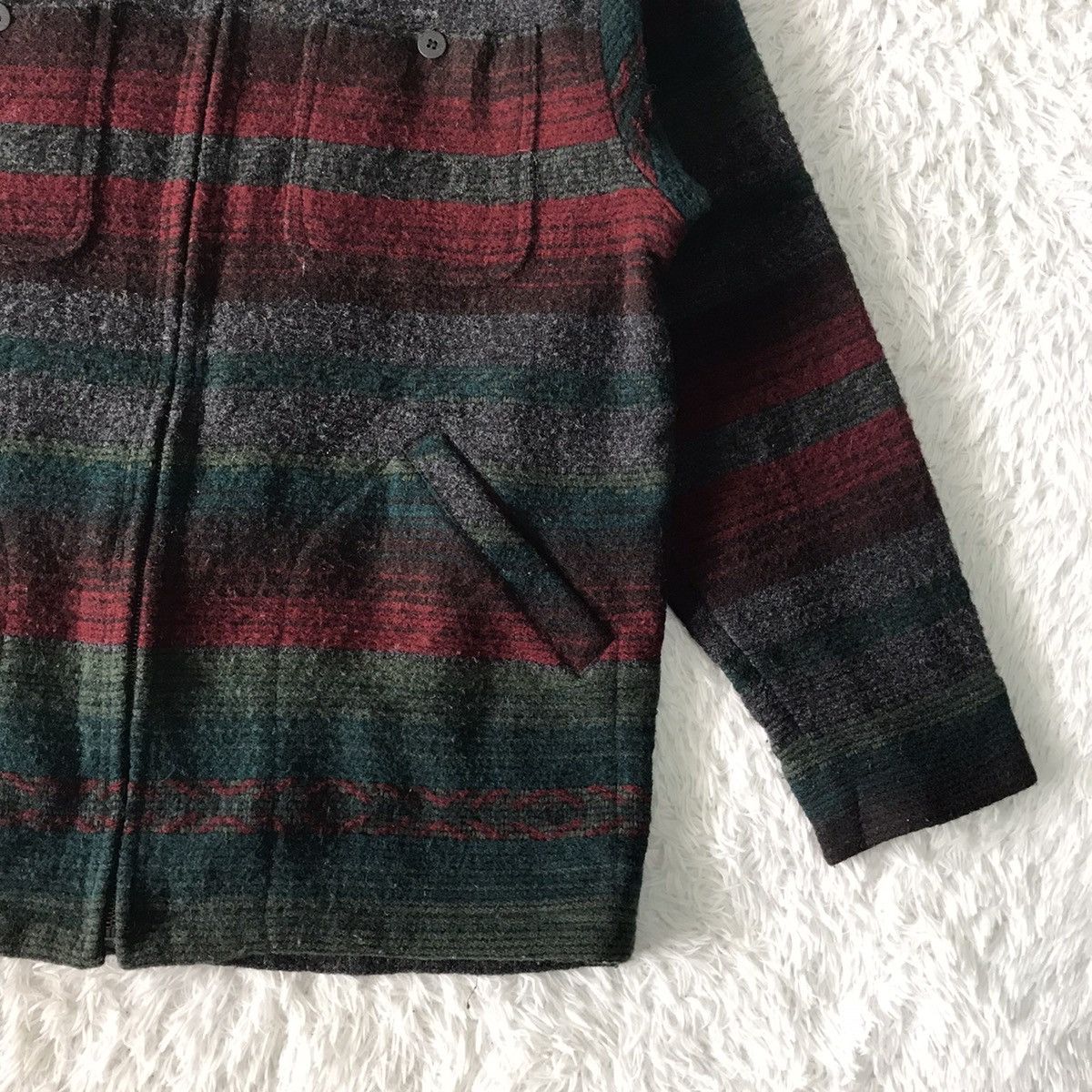 Vintage Vtg Woolrich Stripes Wool Jacket Made in Usa Size US L / EU 52-54 / 3 - 4 Thumbnail