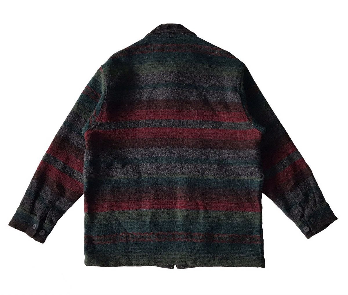Vintage Vtg Woolrich Stripes Wool Jacket Made in Usa Size US L / EU 52-54 / 3 - 2 Thumbnail