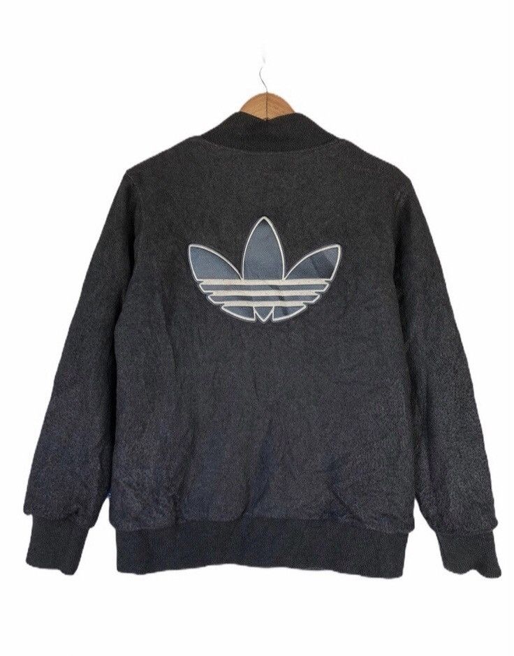 Adidas Big Logo Up zip Wool Gray Adidas BomberJackets Size US S / EU 44-46 / 1 - 2 Thumbnail