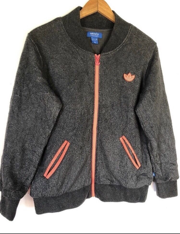 Adidas Big Logo Up zip Wool Gray Adidas BomberJackets Size US S / EU 44-46 / 1 - 4 Thumbnail