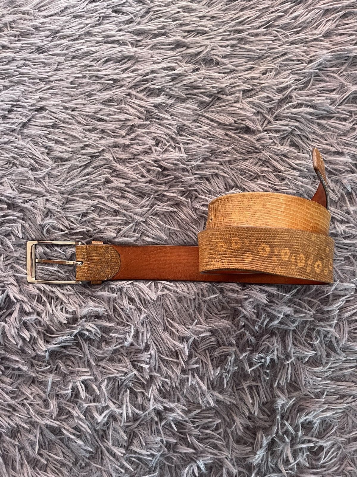 Cowboy Equipment × Vintage Le Quattro Stagioni 90s vtg snake print real leather belt Size 34 - 3 Thumbnail