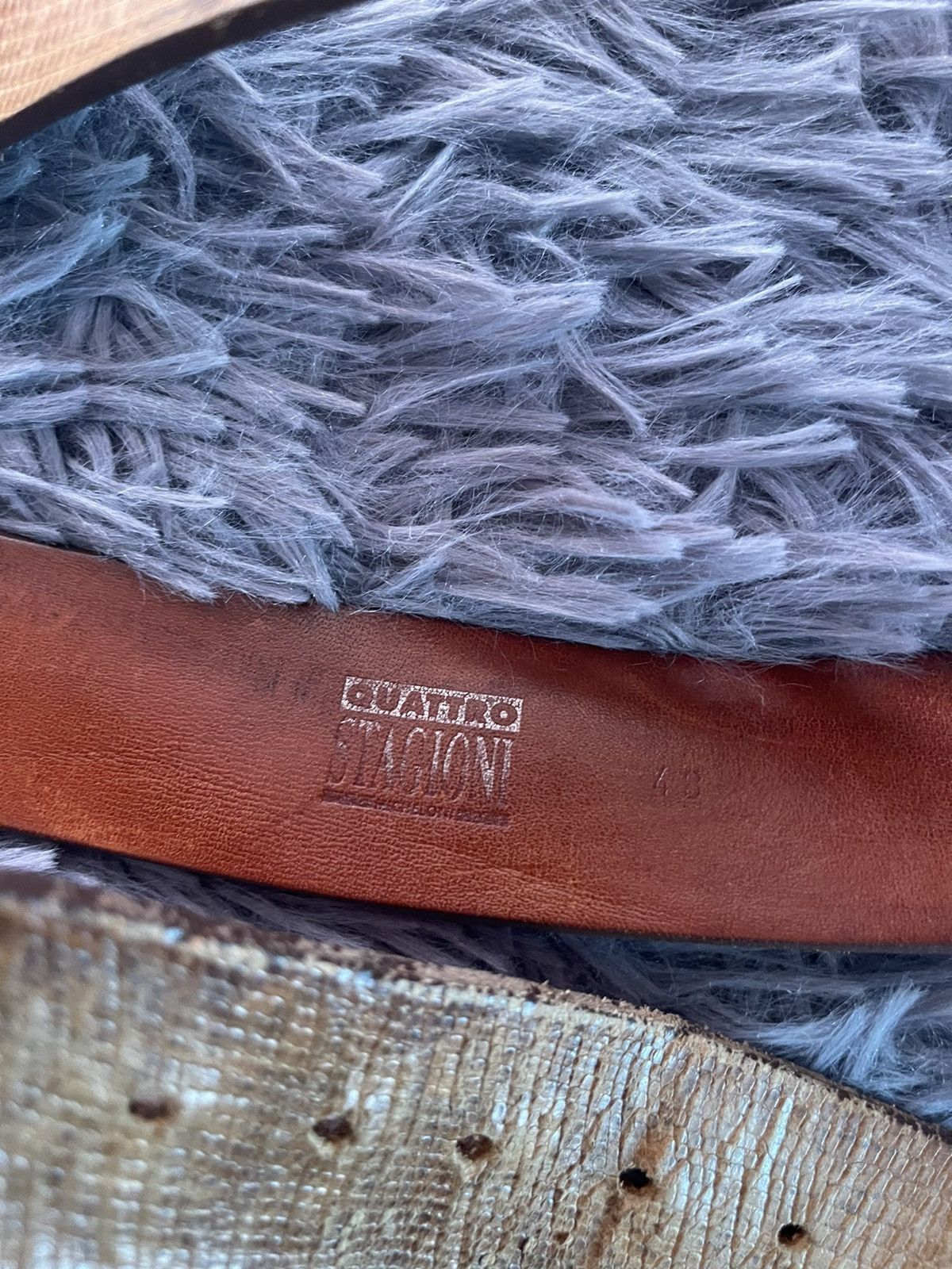 Cowboy Equipment × Vintage Le Quattro Stagioni 90s vtg snake print real leather belt Size 34 - 4 Thumbnail