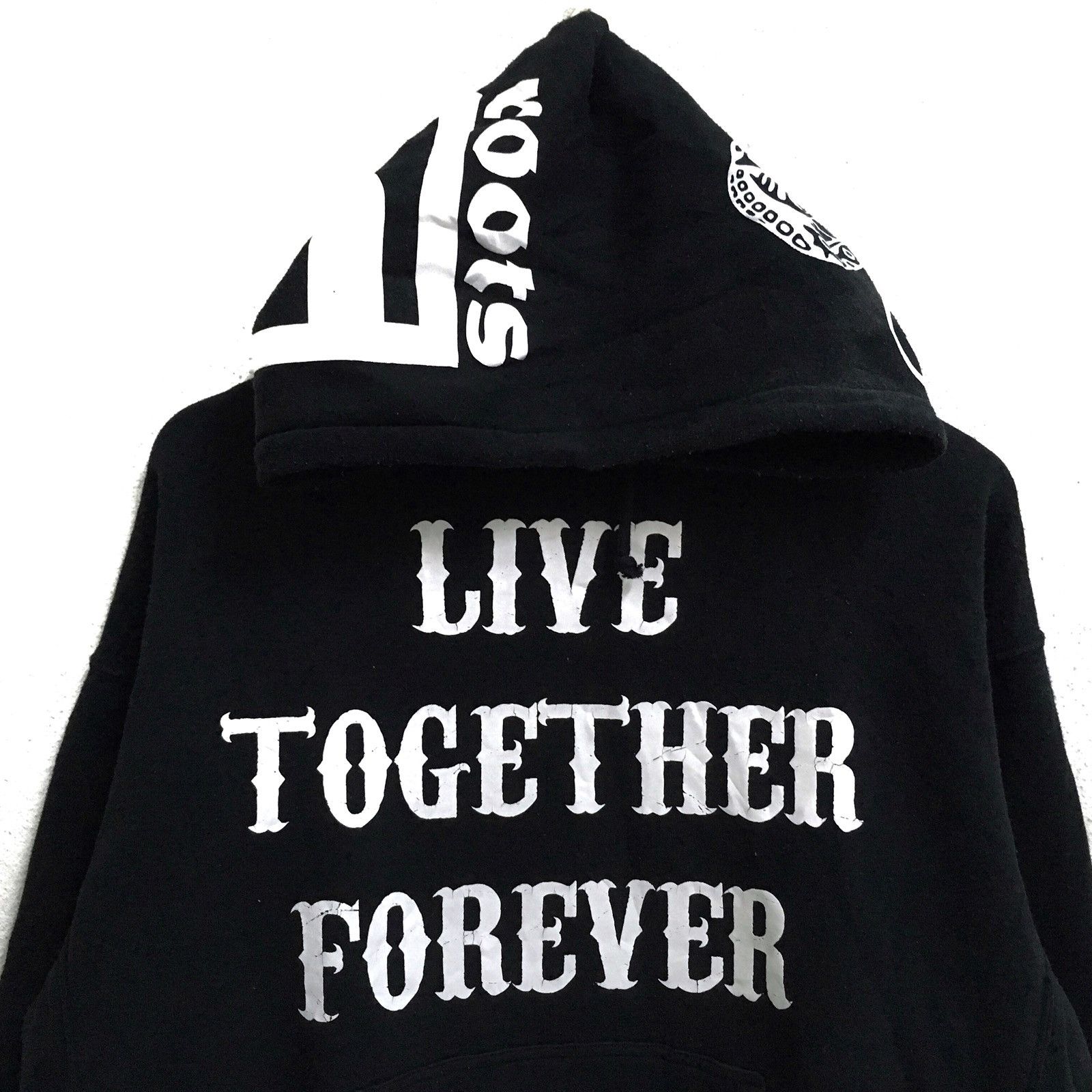 Devilock × Vintage DEVILOCK LIVE TOGETHER FOREVER JAPANESE BIG LOGO HOODIE Size US L / EU 52-54 / 3 - 4 Thumbnail