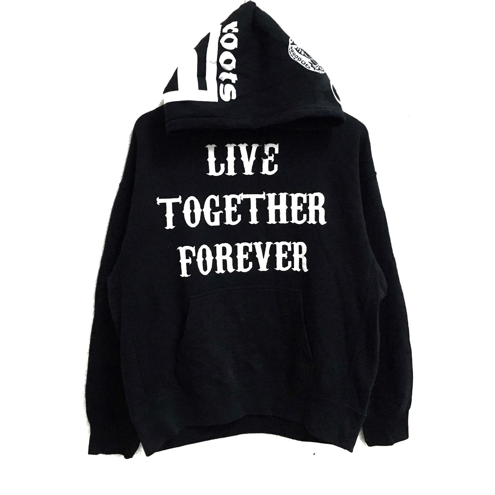 Devilock × Vintage DEVILOCK LIVE TOGETHER FOREVER JAPANESE BIG LOGO HOODIE Size US L / EU 52-54 / 3 - 1 Thumbnail