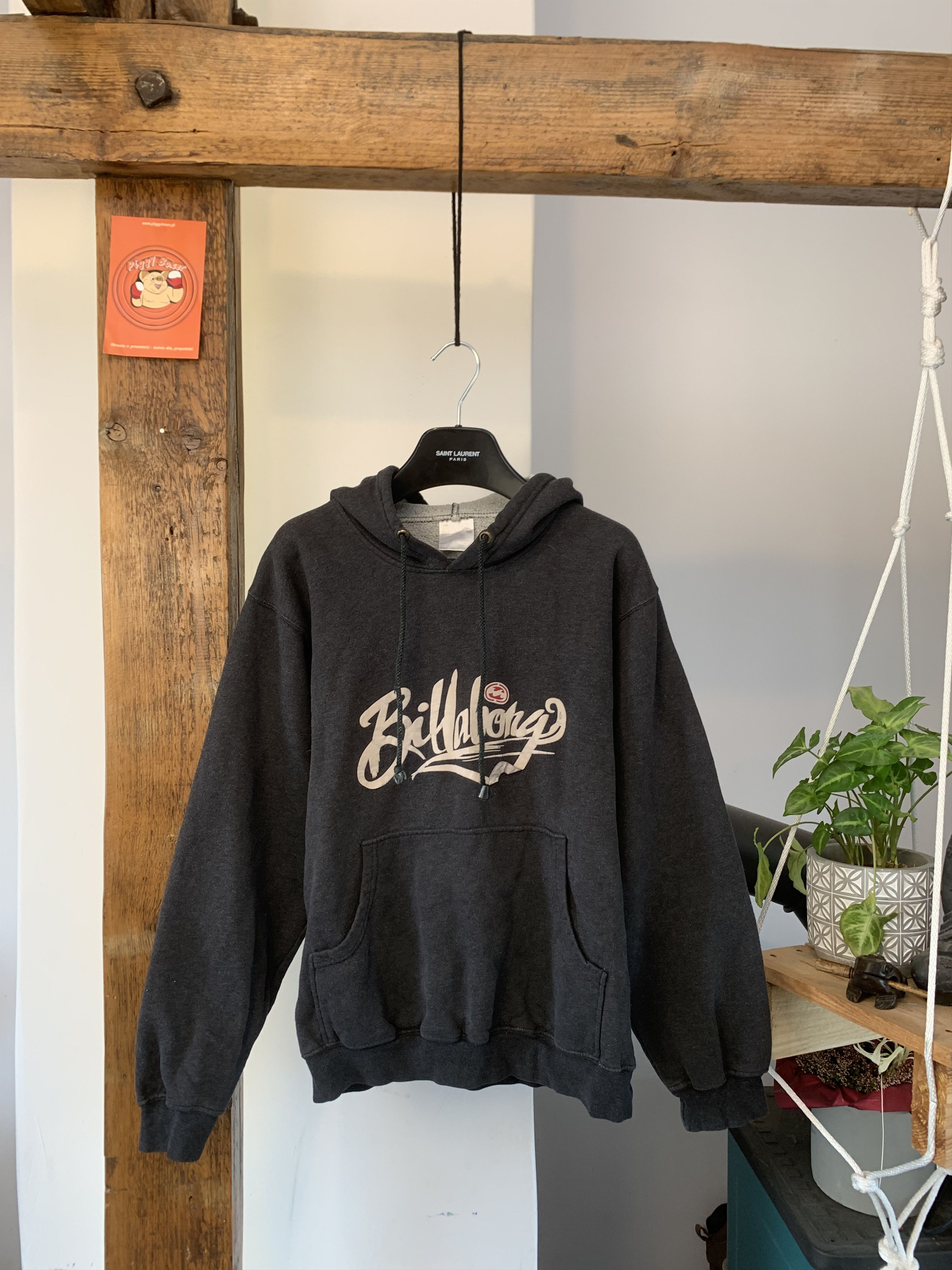 Billabong × Vintage 90s Billabong Central Logo Hoodie Size US M / EU 48-50 / 2 - 1 Thumbnail