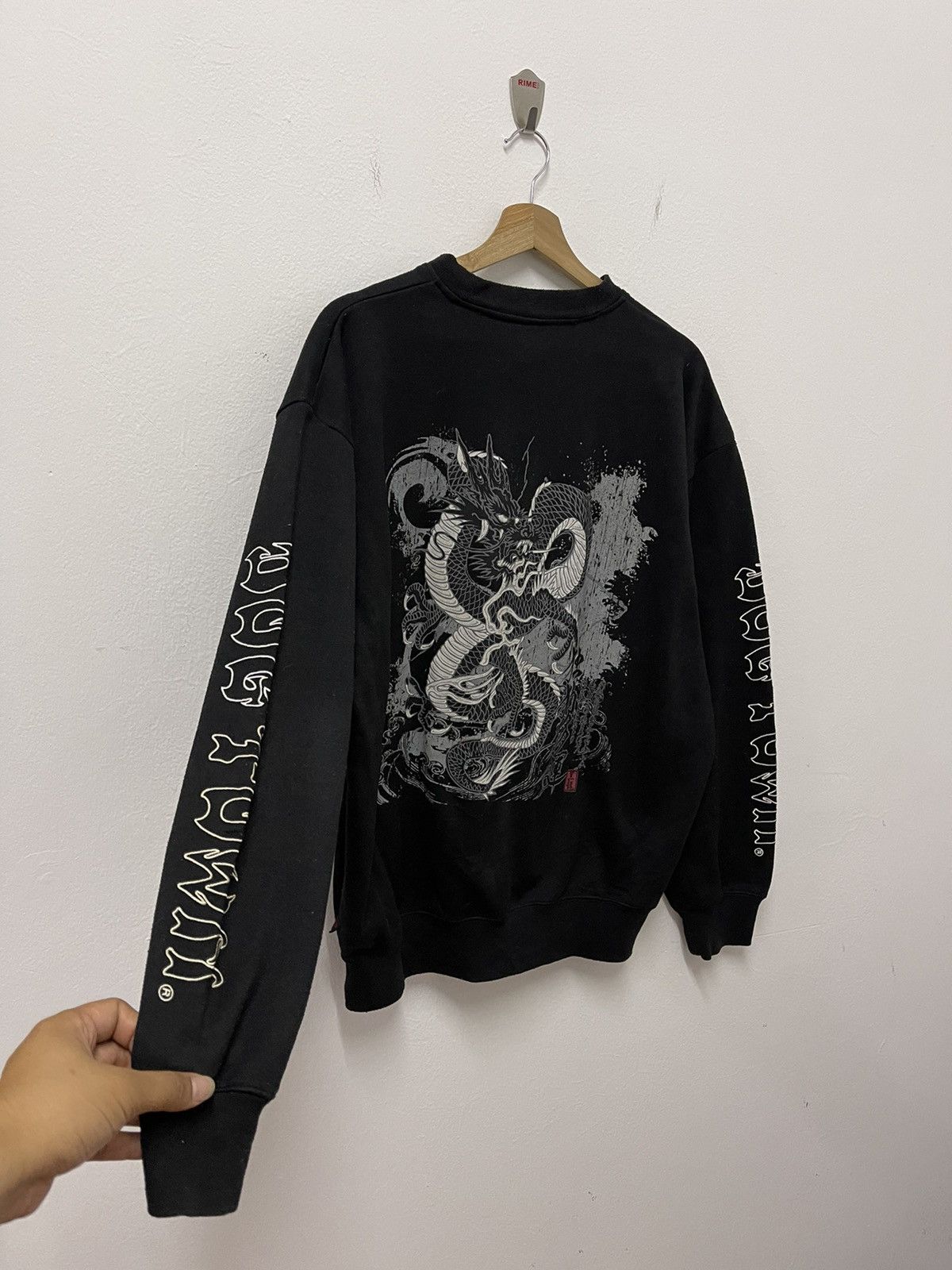 Dragonfly × Vintage Vintage Dog Town Black Dragon Big Logo Sweatshirt Size US XL / EU 56 / 4 - 3 Thumbnail