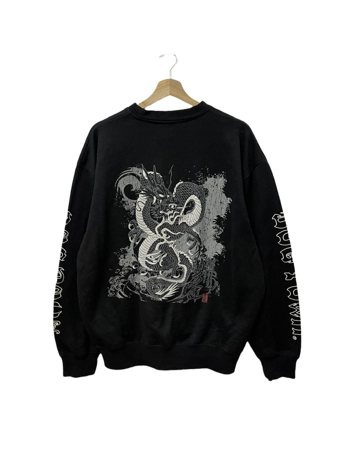 Dragonfly × Vintage Vintage Dog Town Black Dragon Big Logo Sweatshirt Size US XL / EU 56 / 4 - 1 Thumbnail