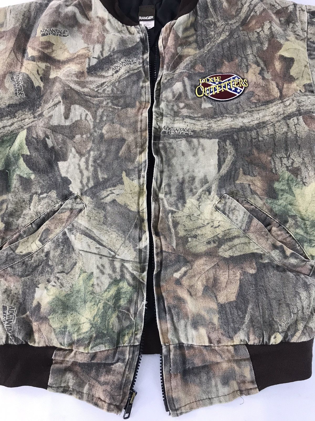Vintage 90s Ranger Dixie Outfitters Camo Leaves Bomber Jacket K1231j Size US M / EU 48-50 / 2 - 4 Thumbnail
