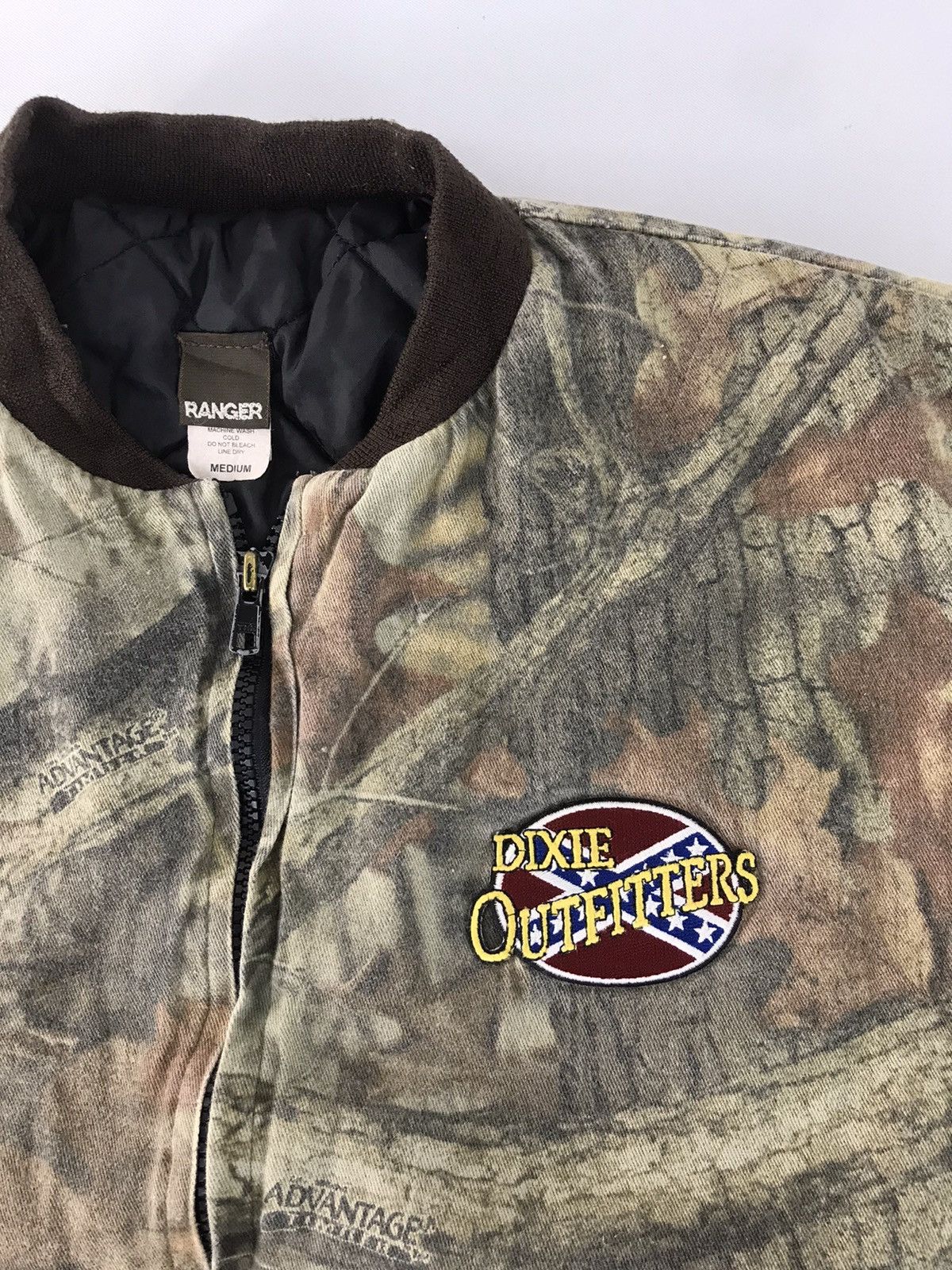 Vintage 90s Ranger Dixie Outfitters Camo Leaves Bomber Jacket K1231j Size US M / EU 48-50 / 2 - 3 Thumbnail