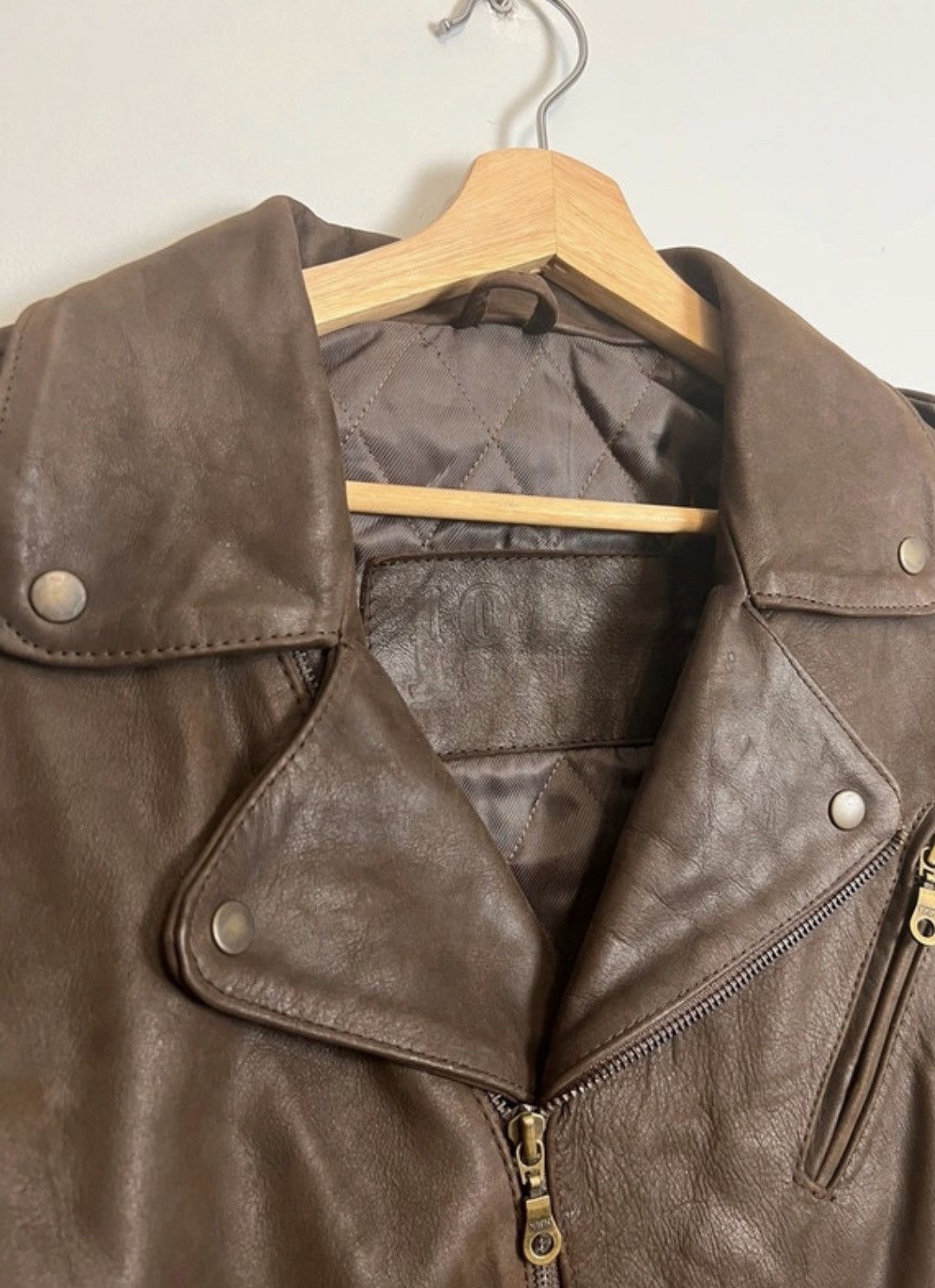 Genuine Leather Rare 90s Biker Real Genuine Leather Metal Jacket Rock Size US S / EU 44-46 / 1 - 3 Thumbnail