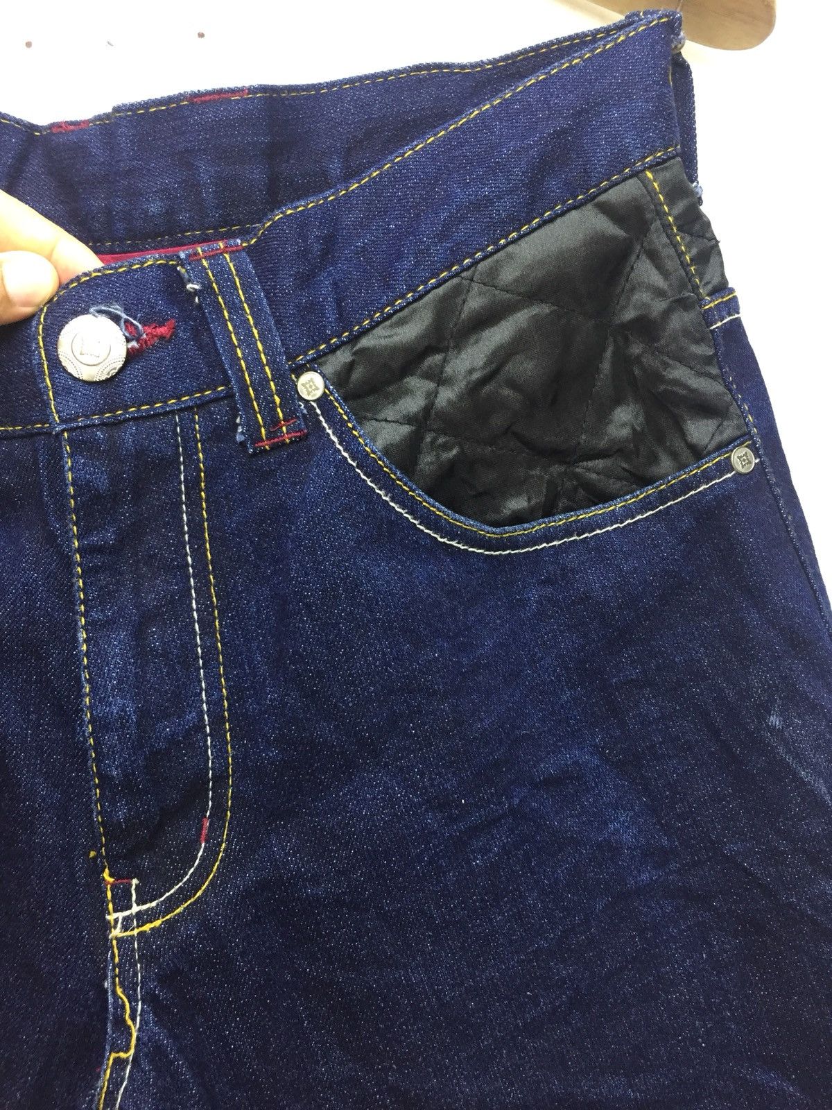 Japanese Brand Japan Sukajan Style Gold Seam Embroidered Pant Size US 32 / EU 48 - 5 Thumbnail