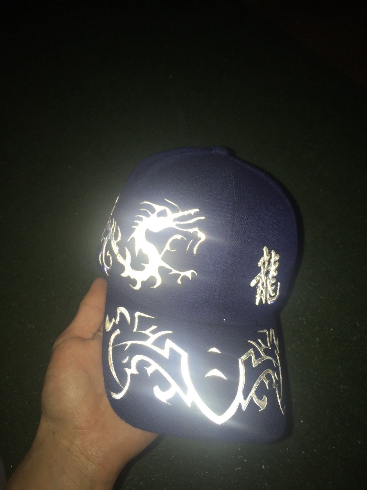 Japanese Brand × Vintage 3M Metallic Dragon logo hat y2k drip rave affliction Size ONE SIZE - 5 Thumbnail