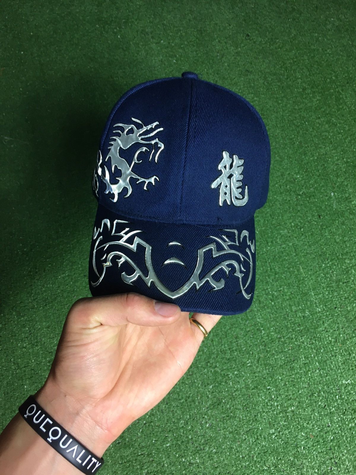 Japanese Brand × Vintage 3M Metallic Dragon logo hat y2k drip rave affliction Size ONE SIZE - 1 Thumbnail