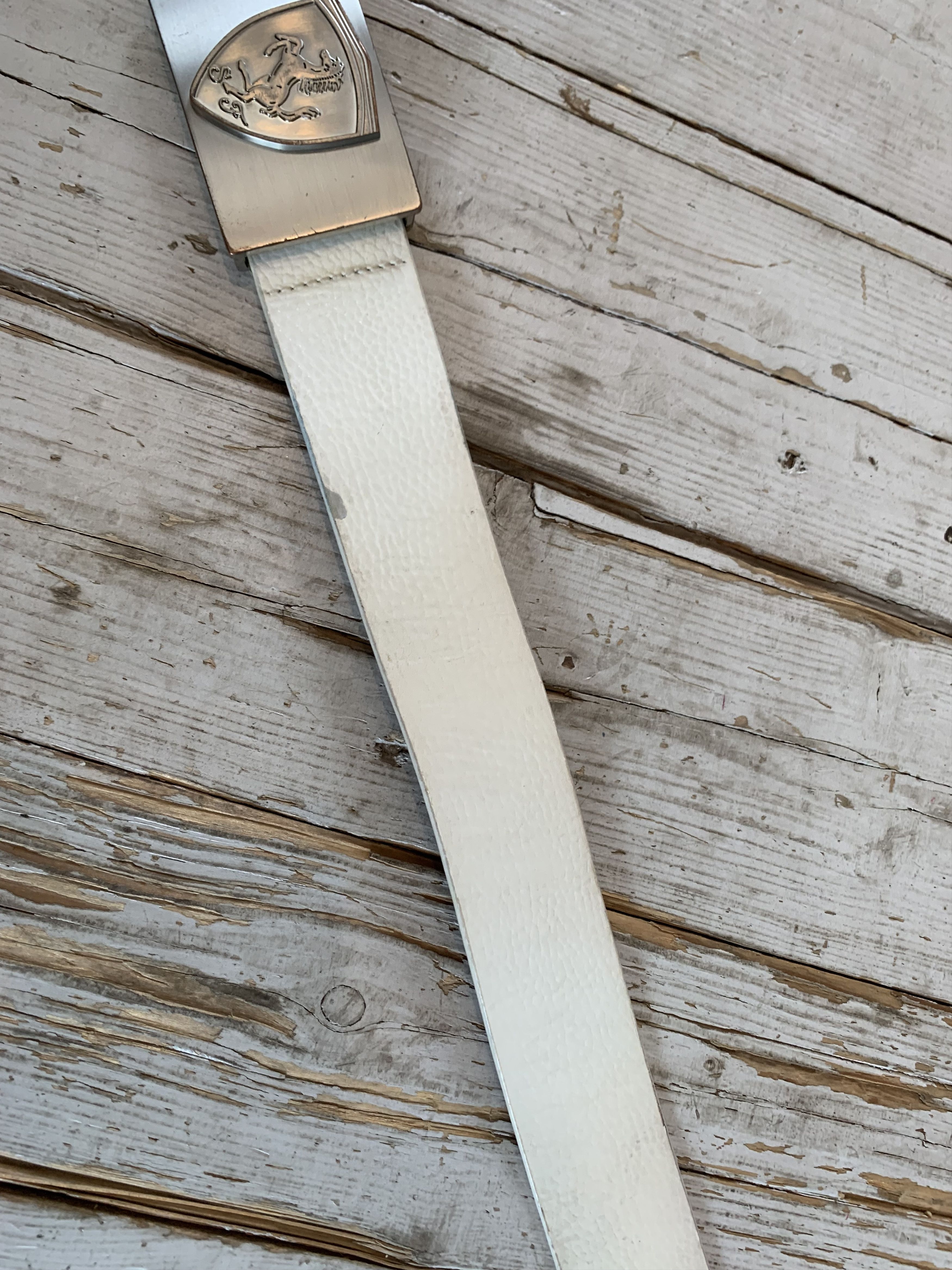 Ferrari × Leather × Vintage 90s Ferrari X Puma Leather Belt Size ONE SIZE - 7 Thumbnail