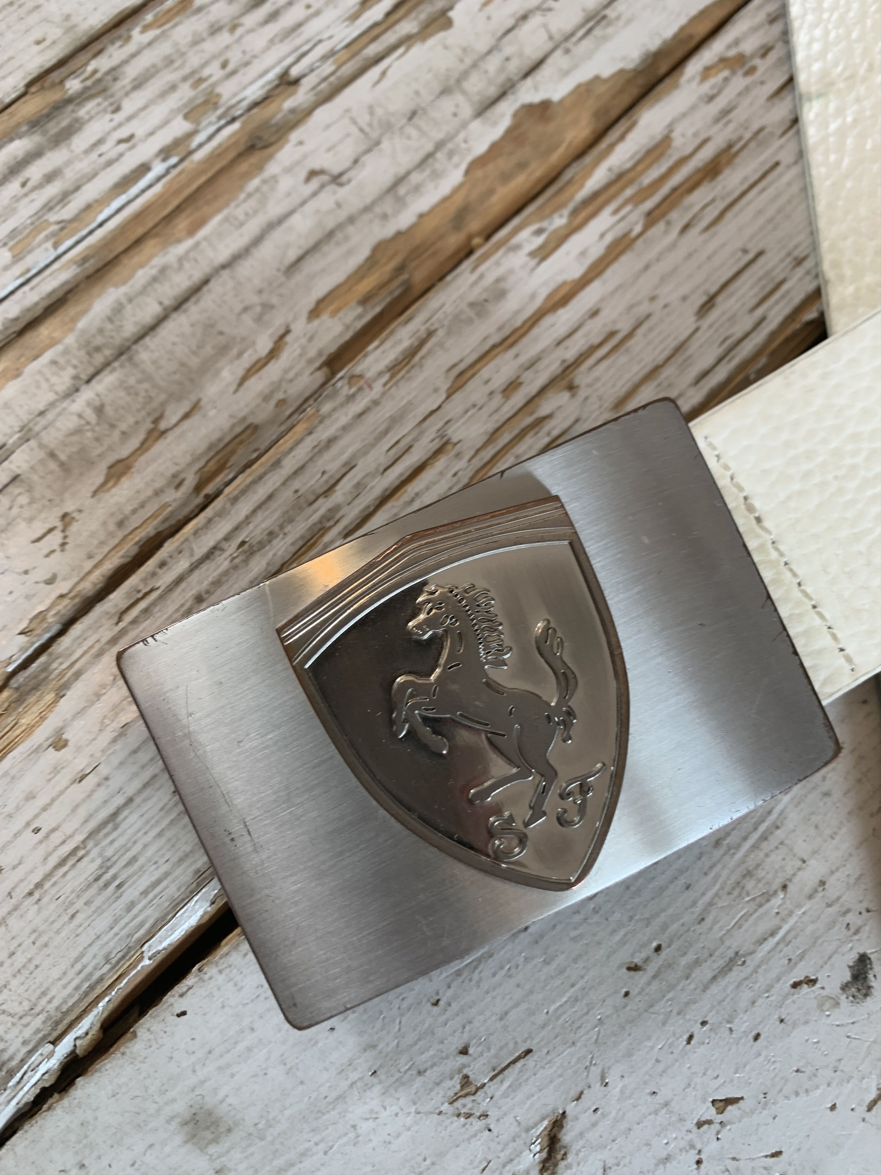 Ferrari × Leather × Vintage 90s Ferrari X Puma Leather Belt Size ONE SIZE - 2 Thumbnail