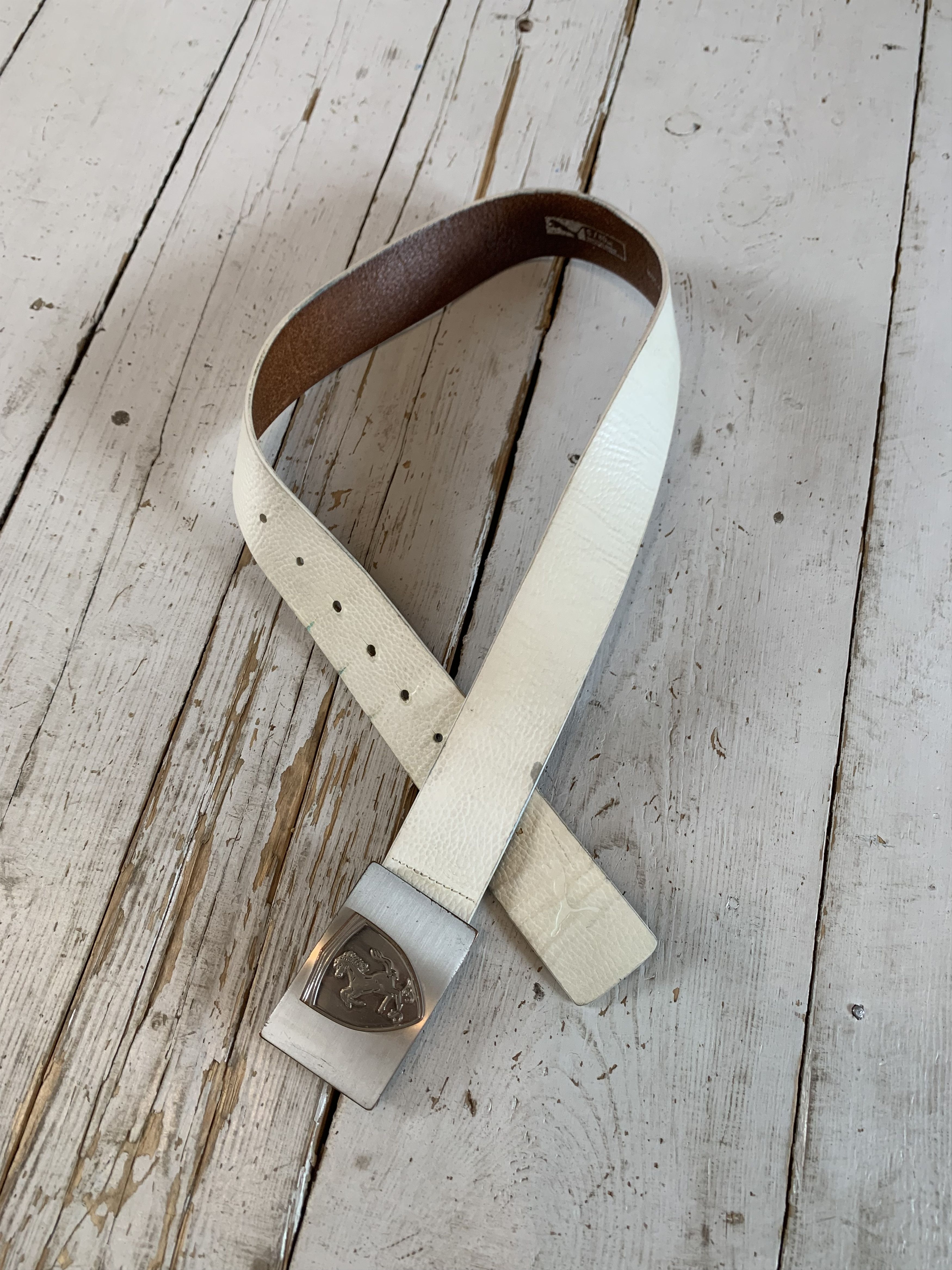 Ferrari × Leather × Vintage 90s Ferrari X Puma Leather Belt Size ONE SIZE - 1 Thumbnail