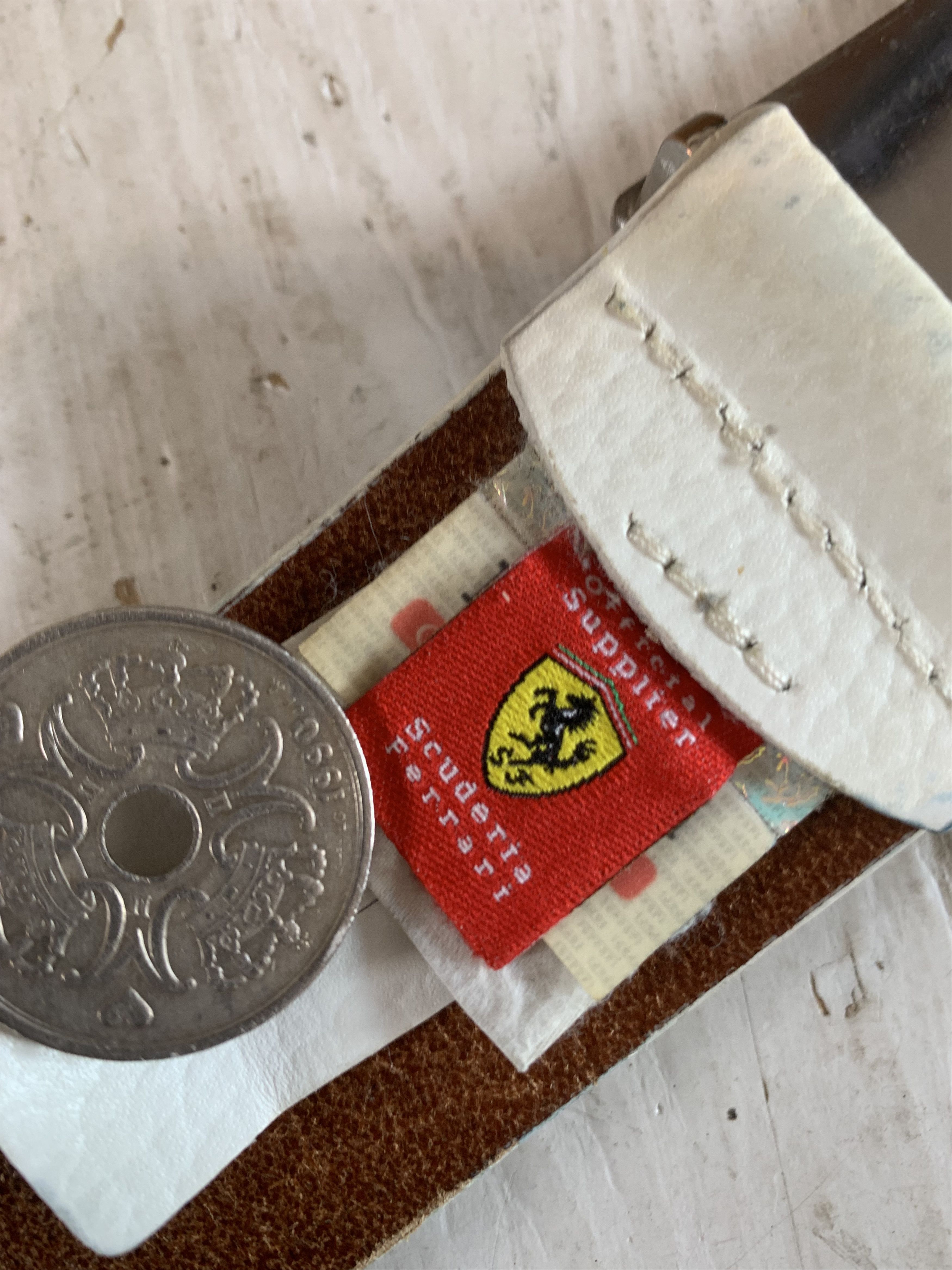 Ferrari × Leather × Vintage 90s Ferrari X Puma Leather Belt Size ONE SIZE - 4 Thumbnail