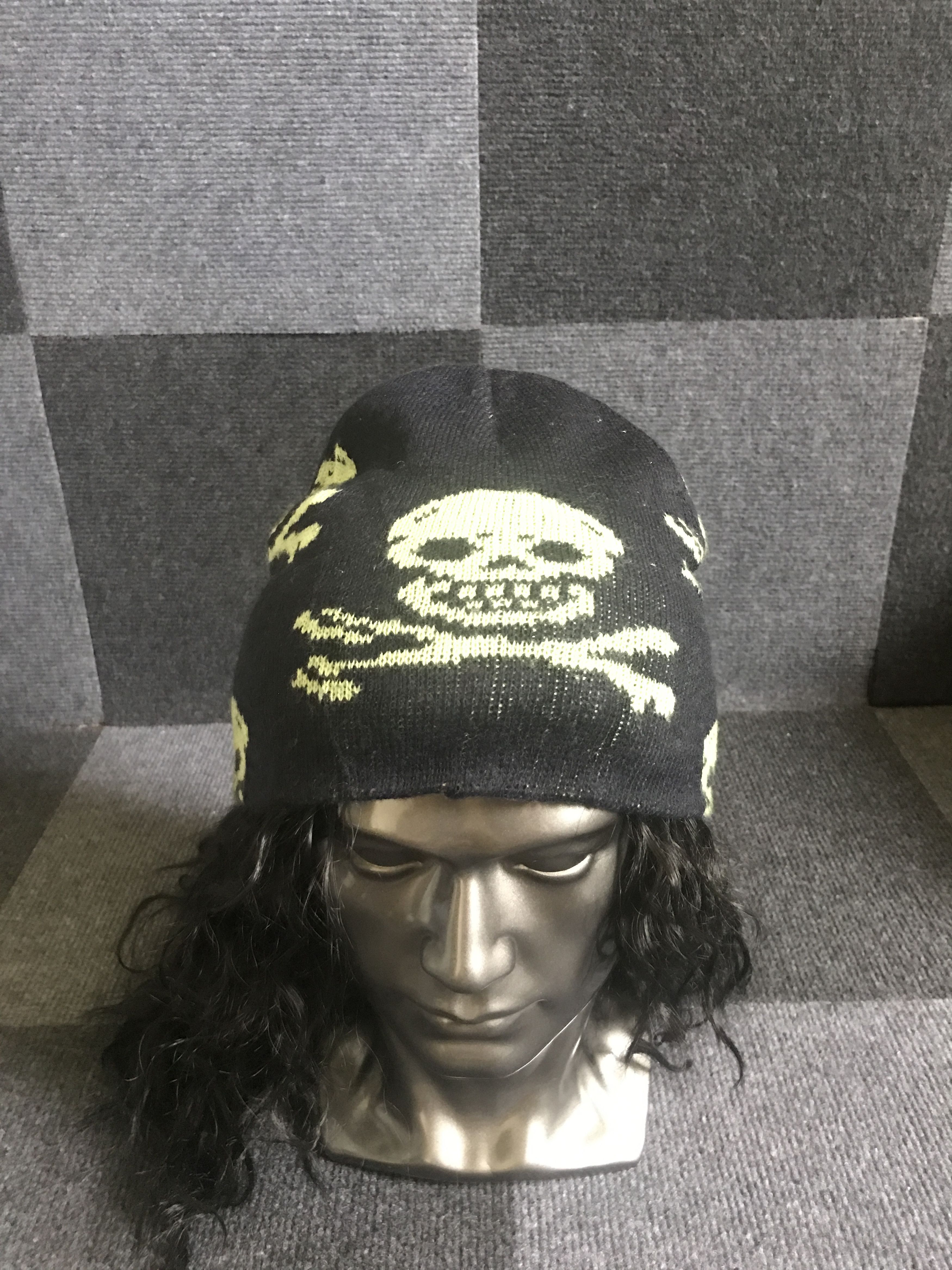 image of Seditionaries x Skulls Bsc101 Full Skull Punk Beanie in Black, Men's