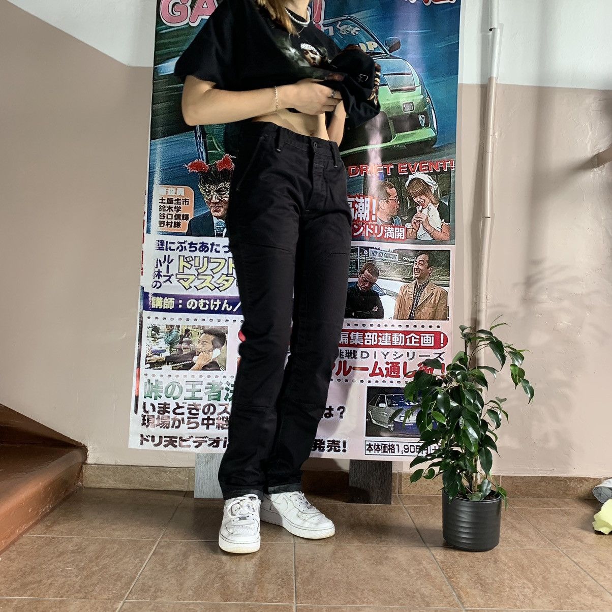 G-Star × Vintage Vintage G-Star Raw Black Casual pants Slim Size US 28 / EU 44 - 3 Thumbnail