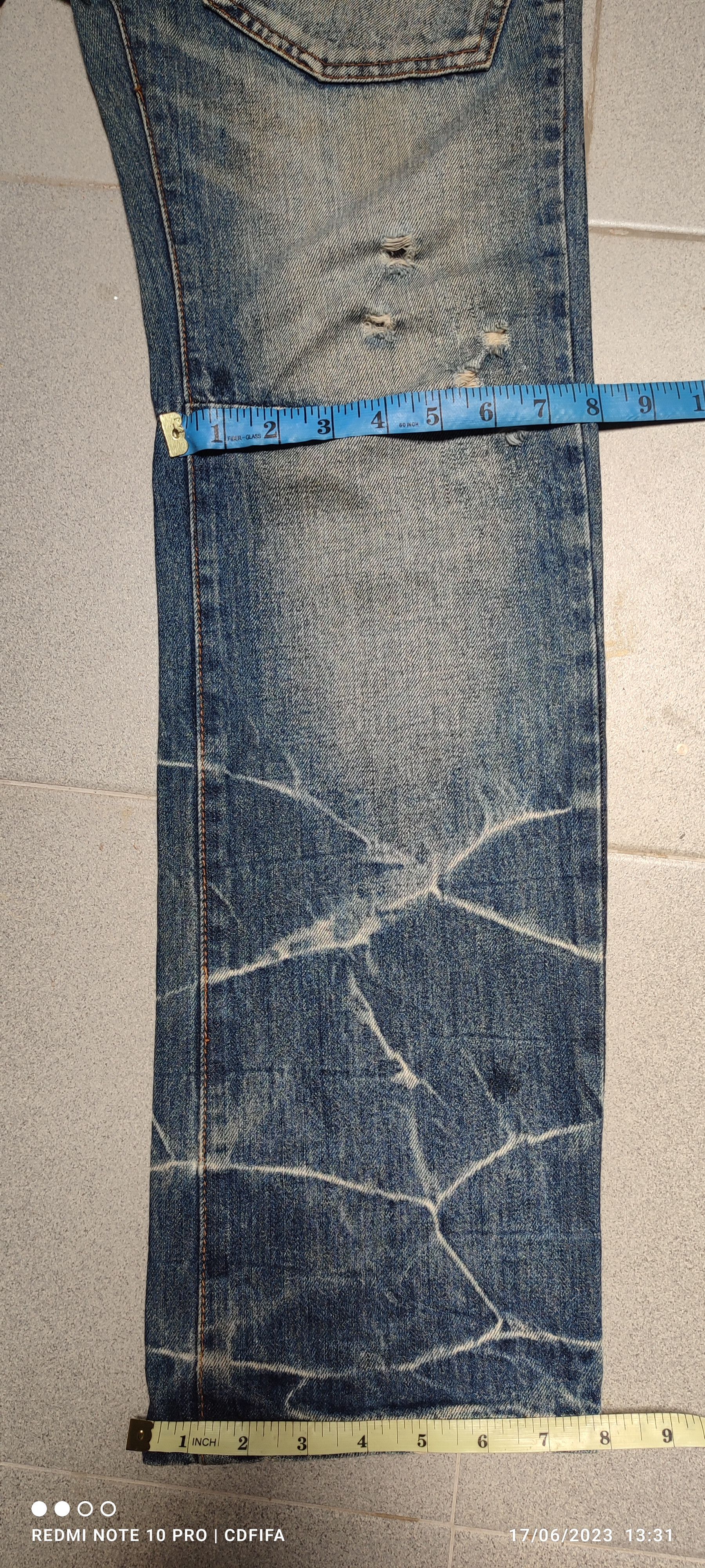 Japanese Brand Multi Pocket Acid Wash Distressed Jeans Size US 30 / EU 46 - 6 Thumbnail