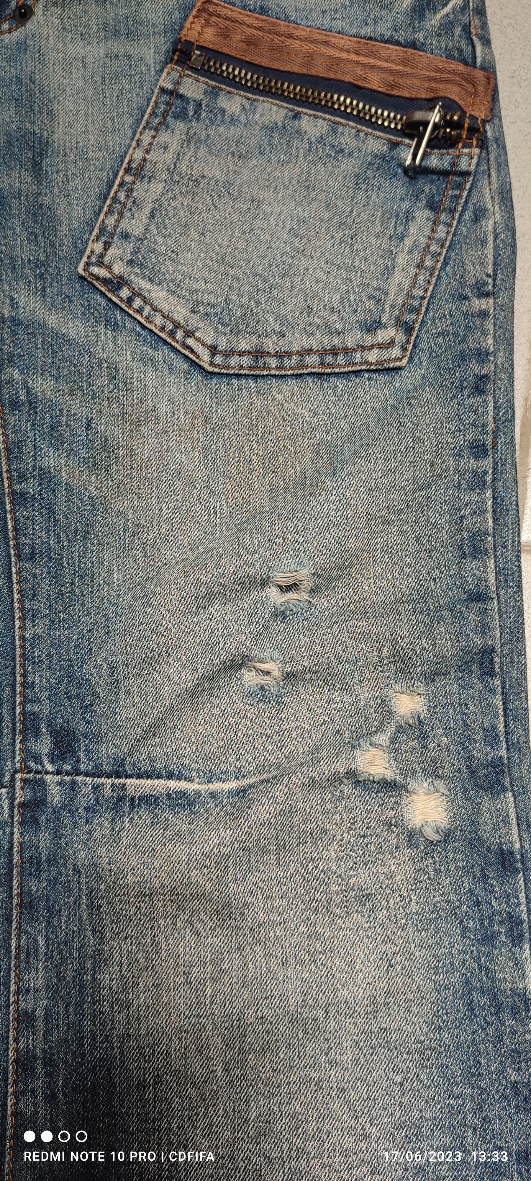Japanese Brand Multi Pocket Acid Wash Distressed Jeans Size US 30 / EU 46 - 8 Thumbnail