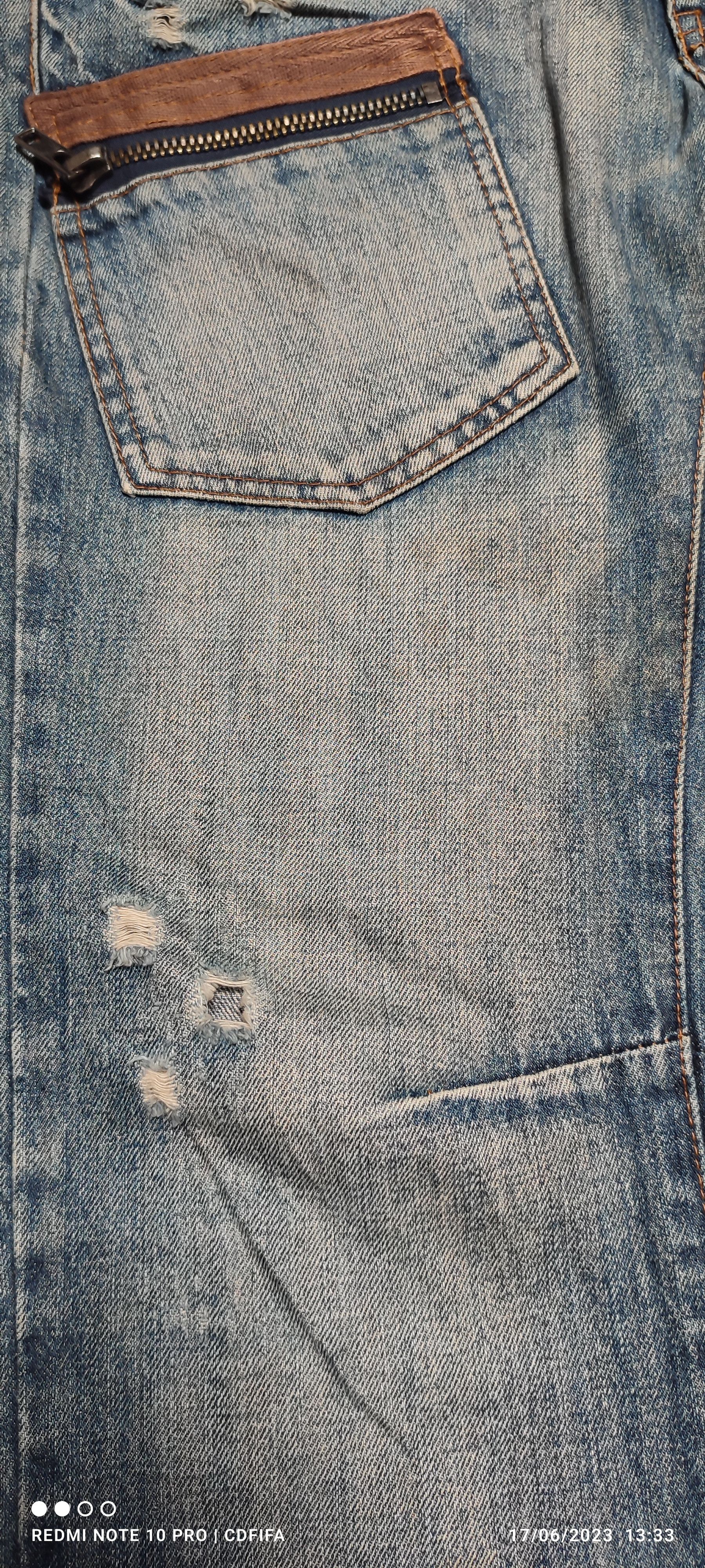 Japanese Brand Multi Pocket Acid Wash Distressed Jeans Size US 30 / EU 46 - 9 Thumbnail