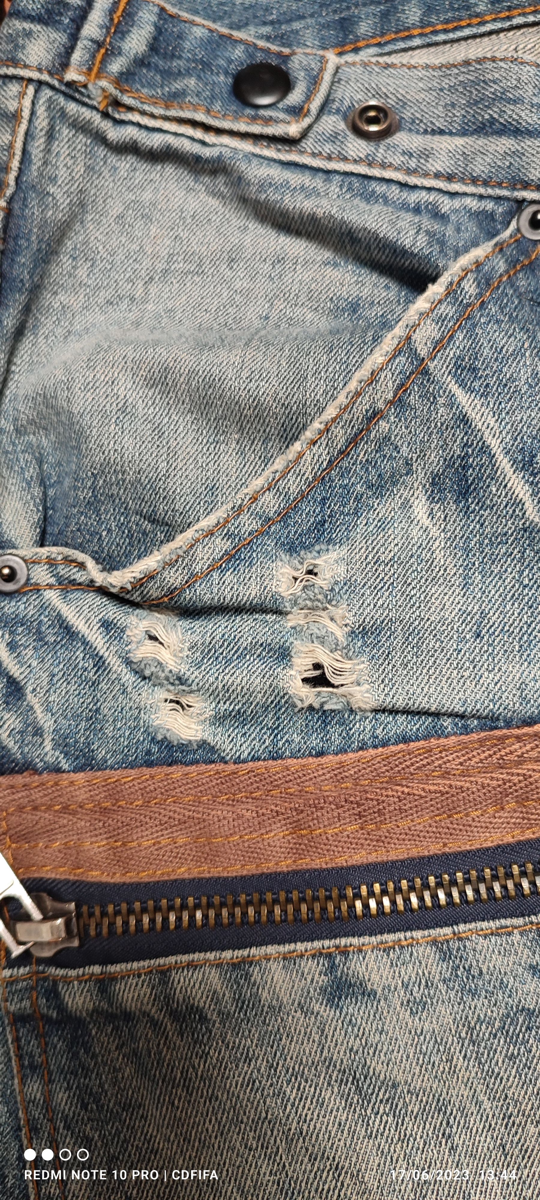 Japanese Brand Multi Pocket Acid Wash Distressed Jeans Size US 30 / EU 46 - 13 Thumbnail