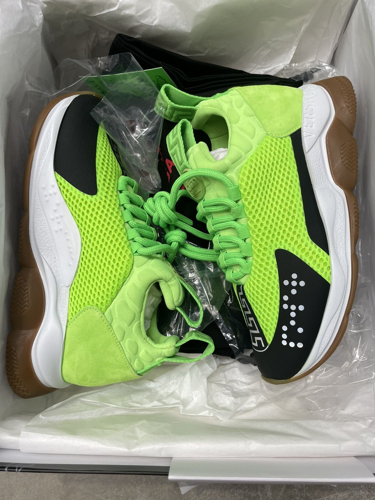 Versace chain link sneakers