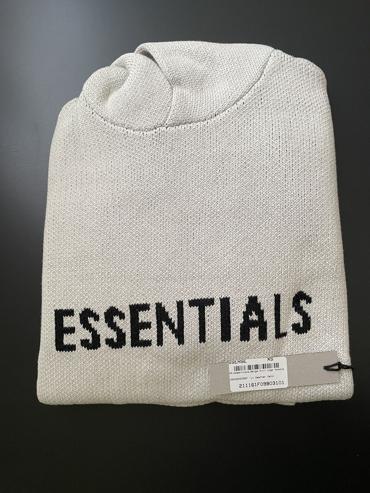 Fear of God FEAR OF GOD ESSENTIALS OATMEAL KNIT HOODIE | Grailed