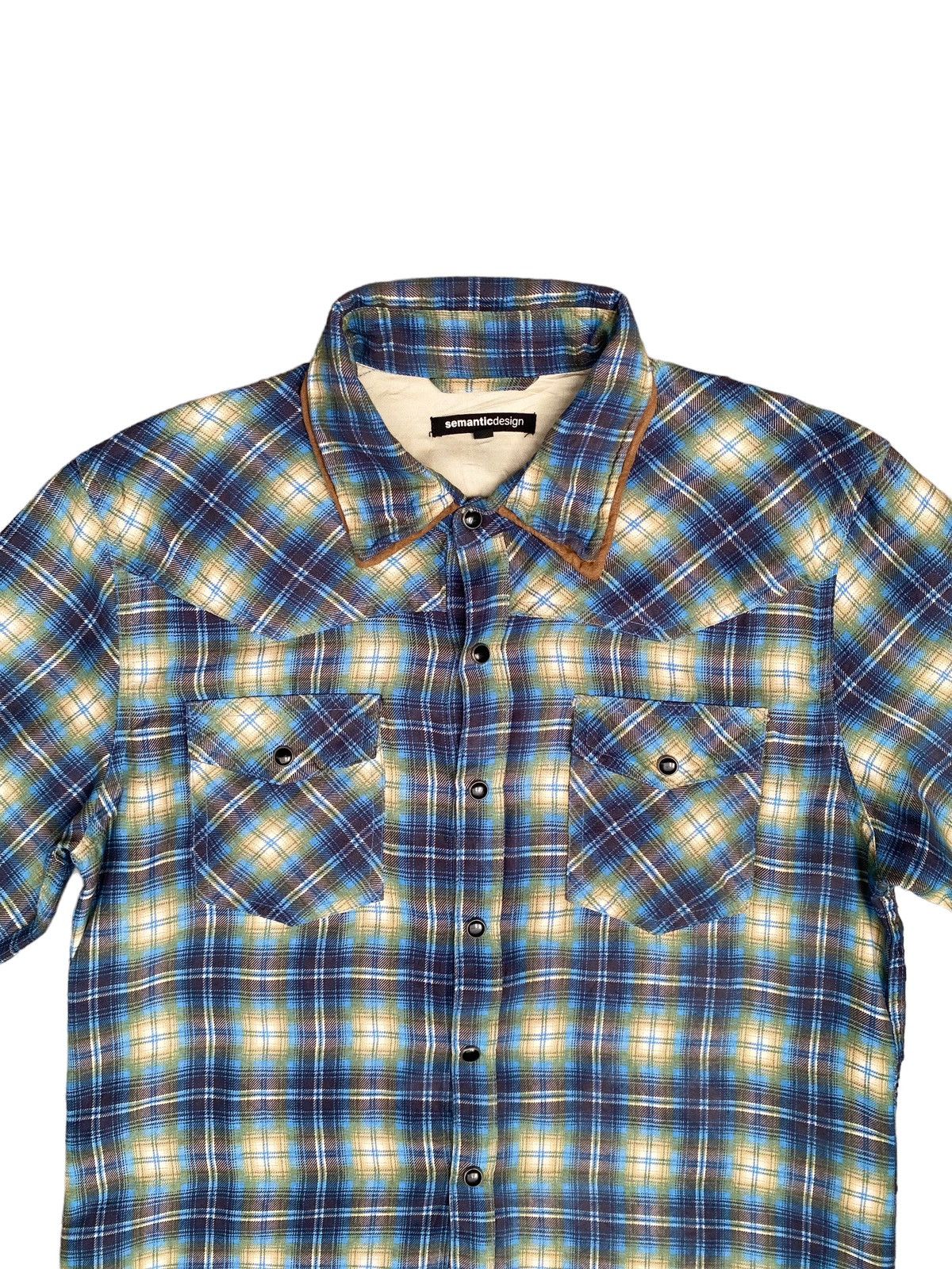 Seditionaries × semanticdesign Rare Vintage Brand Semantic Design Checkered Shirt 1990s Size US M / EU 48-50 / 2 - 5 Thumbnail