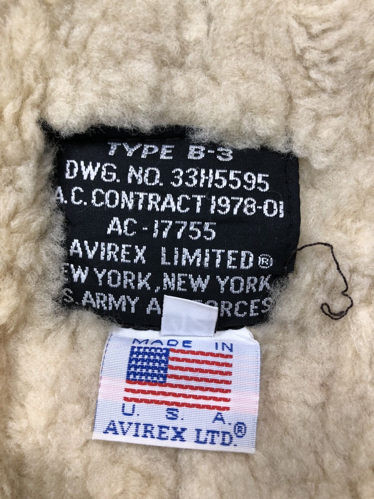 Avirex Avirex Limited B3 Sheepskin Jacket Flight Bomber Leather Size US M / EU 48-50 / 2 - 3 Thumbnail