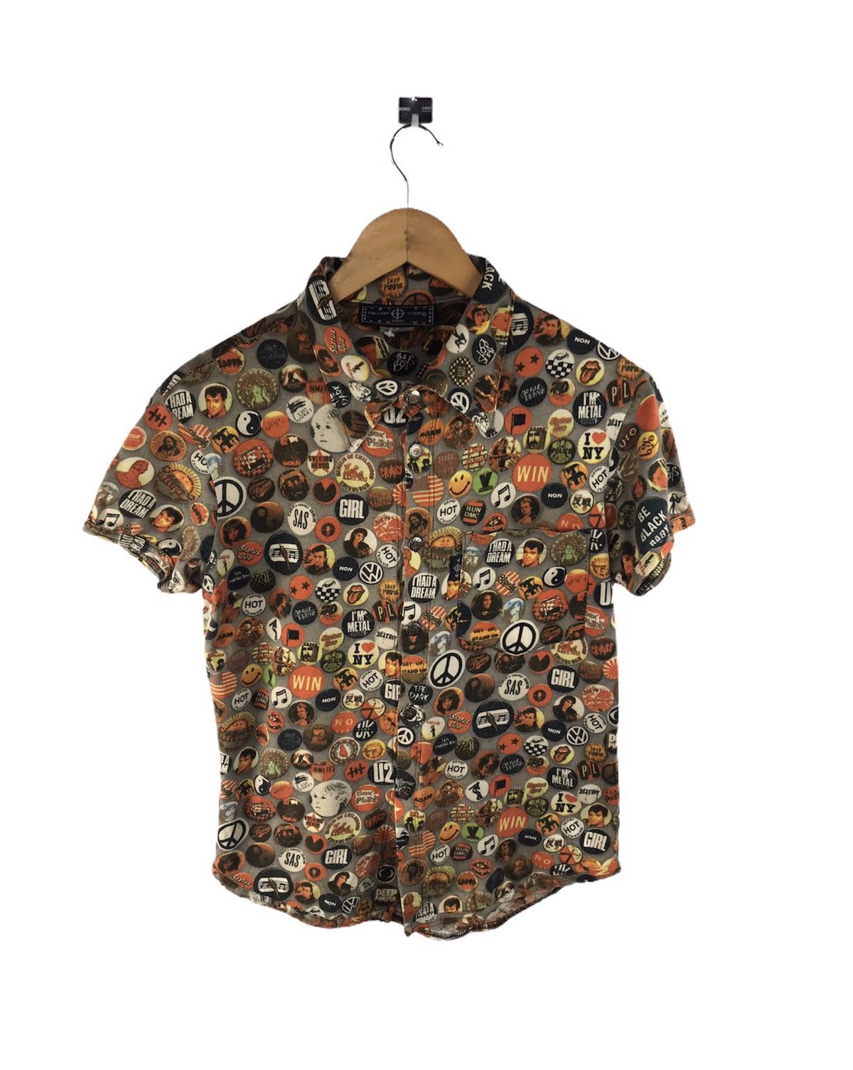 image of Avant Garde x Band Tees Dexter Wong Avantgarde Designer Band Logo Shirt in Orange (Size Medium)