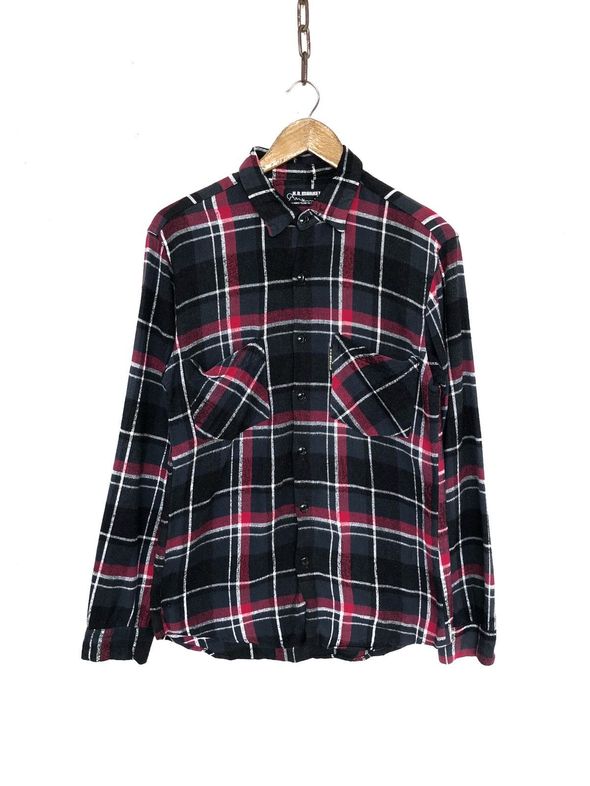 HR Market 🇯🇵 Made Classic Shadow Rayon Plaid Flannel Shirt
