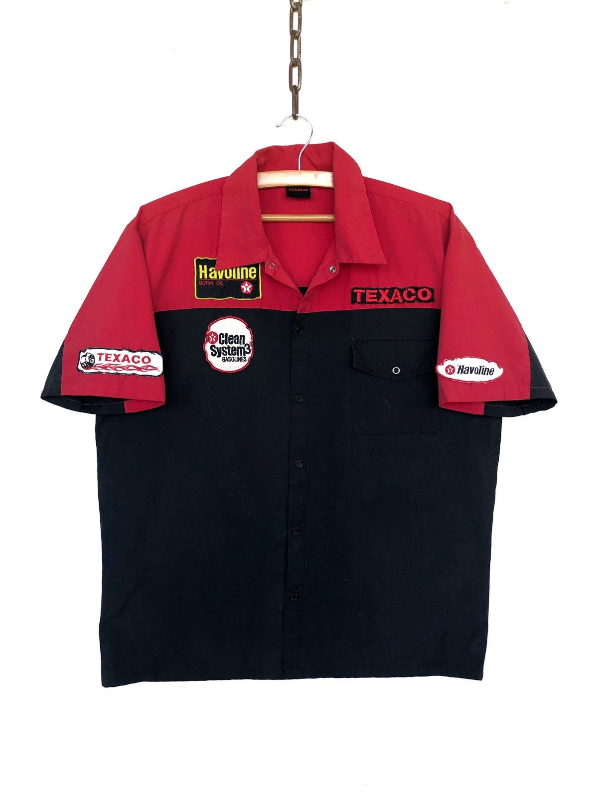 Sports Specialties SICK🔥Vintage Texaco Havoline Two Tones Button Shirt Size US L / EU 52-54 / 3 - 1 Thumbnail