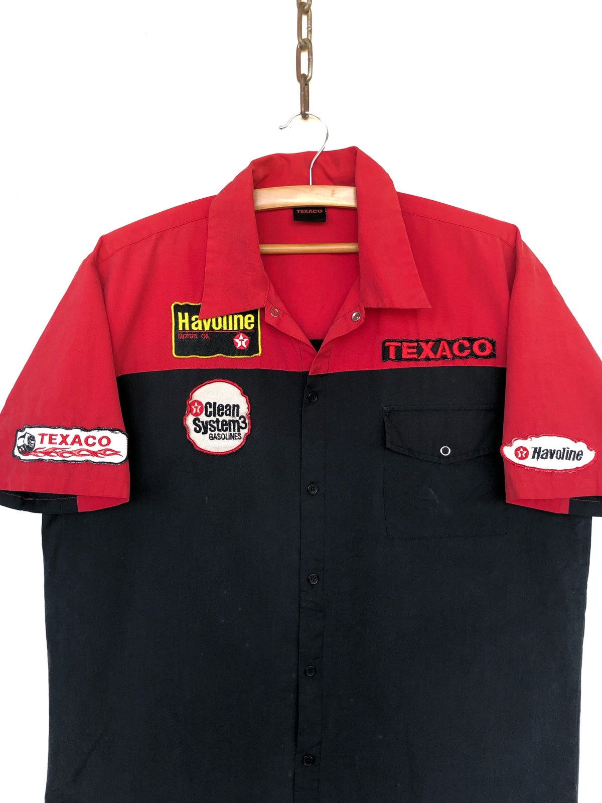 Sports Specialties SICK🔥Vintage Texaco Havoline Two Tones Button Shirt Size US L / EU 52-54 / 3 - 2 Thumbnail