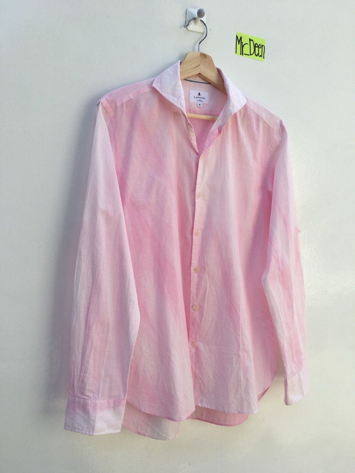Lanvin Lanvin en blue Dyed Colored Shirt Size US M / EU 48-50 / 2 - 3 Thumbnail