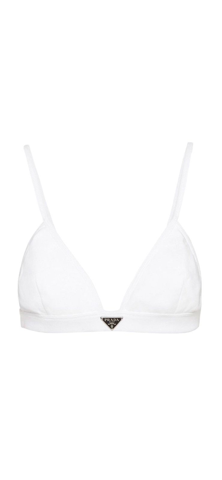 Prada Triangle Logo Bralette Top