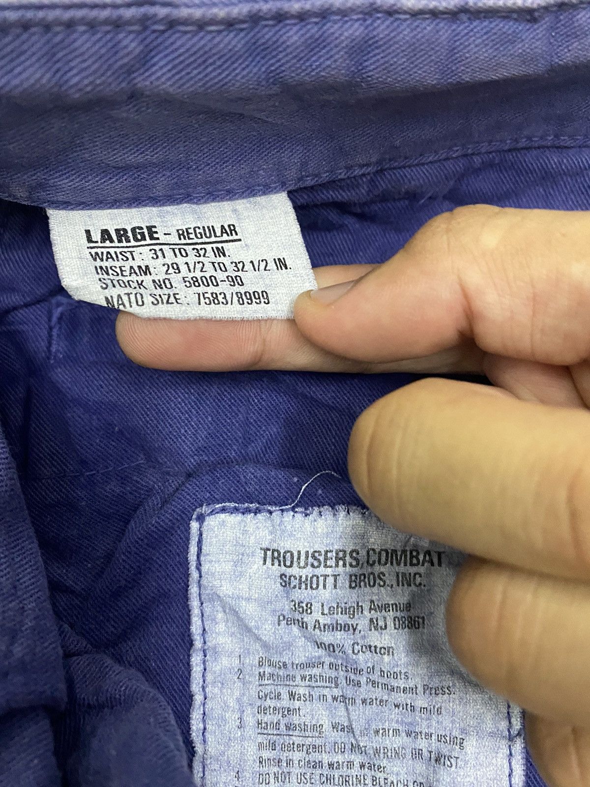 Schott GRAIL🔥SCHOTT NYC🇺🇸 MILITARY TROUSERS COMBAT PANTS Size US 32 / EU 48 - 11 Thumbnail