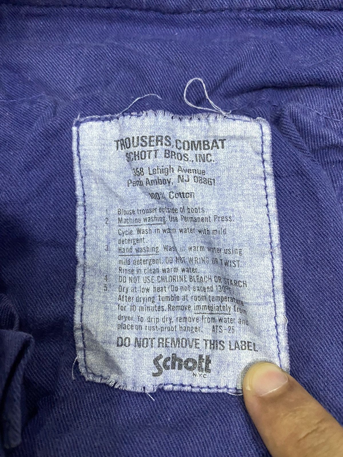 Schott GRAIL🔥SCHOTT NYC🇺🇸 MILITARY TROUSERS COMBAT PANTS Size US 32 / EU 48 - 10 Thumbnail