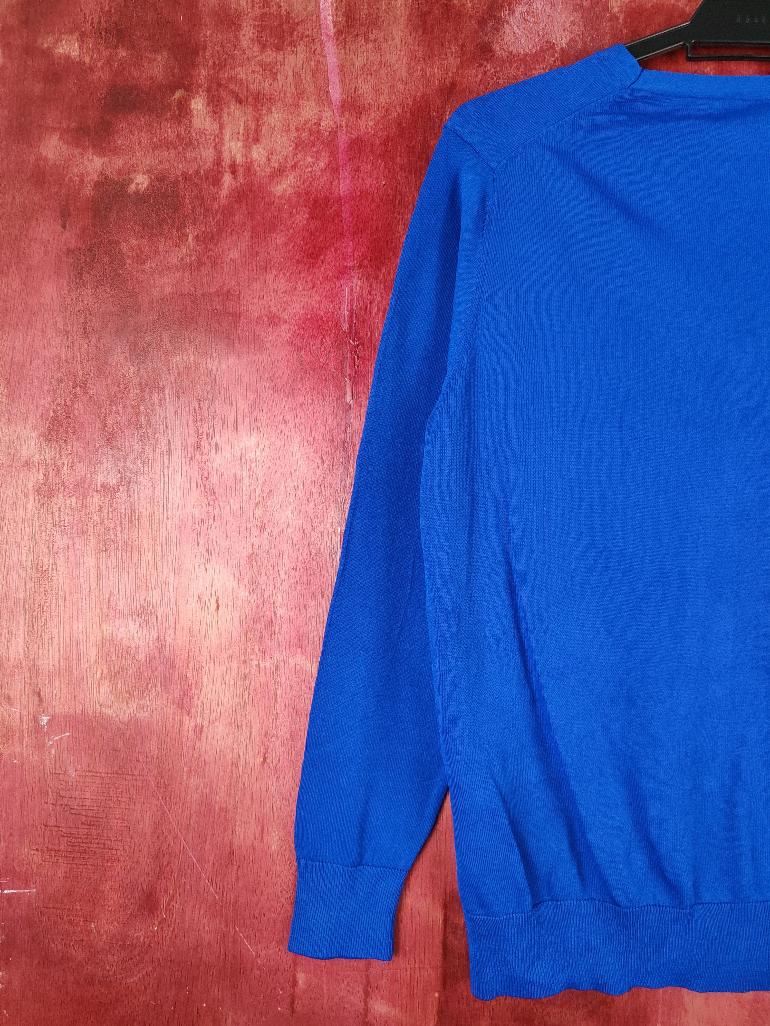 Homespun Knitwear × Japanese Brand Givors Blue Cardigan plain knitwear #S928 Size M / US 6-8 / IT 42-44 - 8 Thumbnail